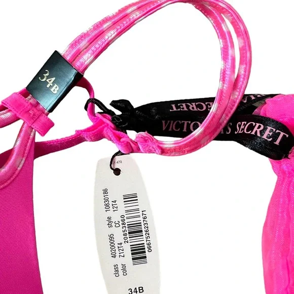 NWT Victoria's Secret Hot Pink Push Up Bra - Picture 10 of 10